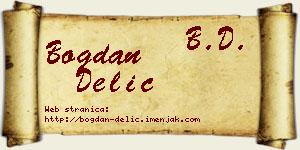 Bogdan Delić vizit kartica